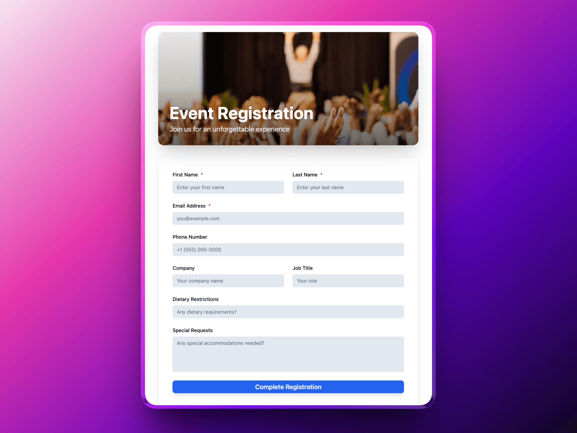Event Registration Form